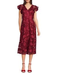 Sam Edelman - Embroidered Midi-dress - Lyst