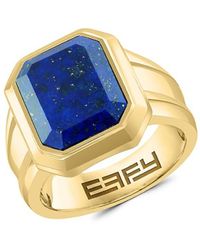 Effy - Goldplated Sterling Silver & Lapis Lazuli Ring - Lyst