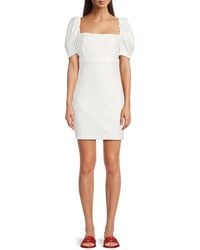 Bebe - Puff Sleeve Sheath Minidress - Lyst