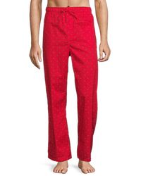 Tommy Hilfiger Print Poplin Pajama - Red