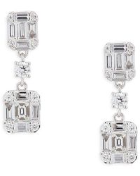 Effy - 14k White Gold & 0.83 Tcw Diamond Drop Earrings - Lyst