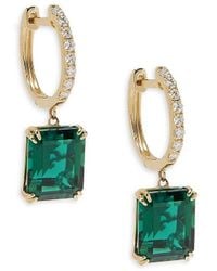 Effy - 14K, Lab Grown Diamond & Lab Grown Drop Earrings - Lyst