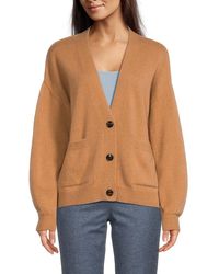 Saks Fifth Avenue - 100% Cashmere Drop Shoulder Cardigan - Lyst