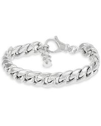 Saks Fifth Avenue - Sterling Silver Curb Chain Bracelet - Lyst