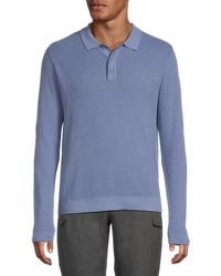 Onia - Long-Sleeve Cotton Polo Shirt - Lyst