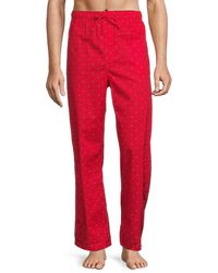 Tommy Hilfiger Print Poplin Pyjama - Red