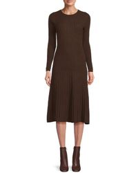 Design History - Ribbed A-Line Sweater Dress - Lyst