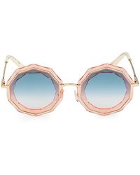 Chloé Caite 52mm Geometric Sunglasses - Multicolour
