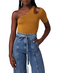 Hudson Jeans - Short Sleeve Asymmetrical Bodysuit - Lyst