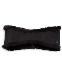 UGG - Reversible Leather & Shearling Headband - Lyst