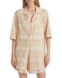 Sabina Musayev - Zena Sequined Crochet Shirt - Lyst