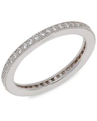 Lafonn - Platinum Plated Sterling Silver & Simulated Diamond Ring - Lyst