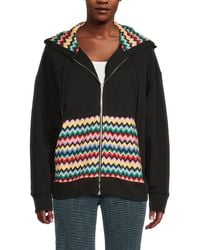 Missoni - Chevron Fleece Cotton Hoodie - Lyst