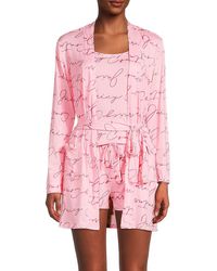 Juicy Couture 3-piece Logo-print Pyjama Set - Pink