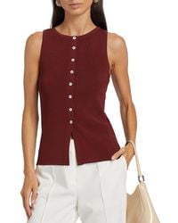 If Only Studio - Knit Sleeveless Cardigan - Lyst