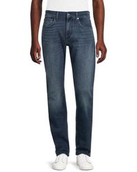 7 For All Mankind - Straight Squiggle High Rise Jeans - Lyst