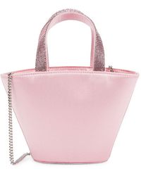 AMINA MUADDI - Superamini Lily Crystal Silk Blend Top Handle Bag - Lyst