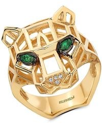 Effy 14k Yellow Gold, Emerald & Diamond Ring - Metallic
