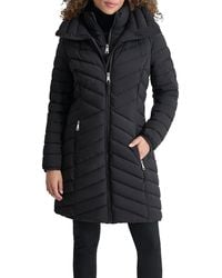 DKNY - Bib Puffer Coat - Lyst