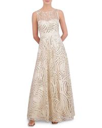 Eliza J - Sequin Mesh Gown - Lyst