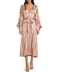 Cami NYC - Xanthe Striped Silk Midi-Dress - Lyst