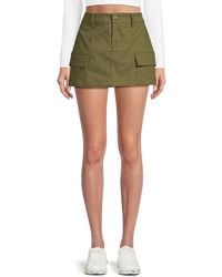 Lea & Viola - Solid Mini Cargo Skirt - Lyst