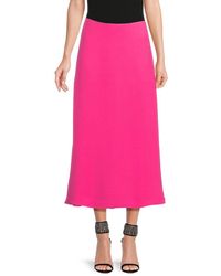 Valentino - Silk A-Line Midi-Skirt - Lyst