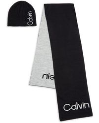 Calvin Klein - 2-piece Logo Beanie & Scarf Set - Lyst