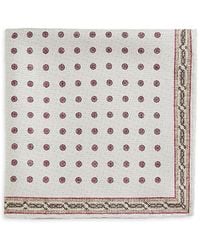 Brunello Cucinelli - Geometric Print Silk Pocket Square - Lyst