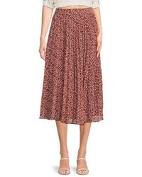 Ba&sh - Jupe Floral Pleated Midi-Skirt - Lyst