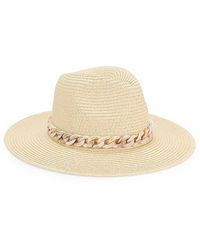 Vince Camuto - Chunky Tort Paper Panama Hat - Lyst