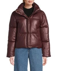 Levi's - Quilted Faux Leather Puffer Jacket - Lyst