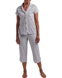 Tahari - 2-piece Striped Button Down & Pants Pajama Set - Lyst