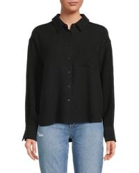 Saks Fifth Avenue - Solid Drop-Shoulder Shirt - Lyst