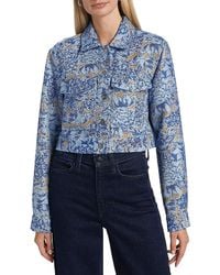 10 Crosby Derek Lam - Marc Abstract Crop Button-Up Jacket - Lyst
