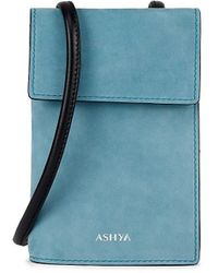 Ashya - Logo Leather Lanyard Passport Holder - Lyst