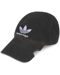 Balenciaga - Logo Embroidered Cotton Baseball Cap - Lyst