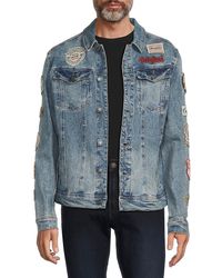 Buffalo David Bitton - 'Joe Appliqué Faded Denim Jacket - Lyst