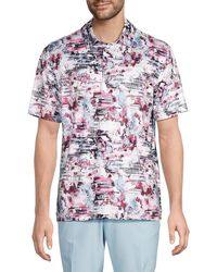 Robert Graham - Luckett Abstract Print Short Sleeve Polo - Lyst