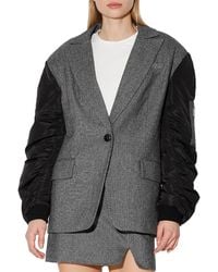 Walter Baker - Asher Mixed-media Wool-blend Oversized Jacket - Lyst