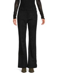 Donna Karan - Faux Suede Flare Pants - Lyst