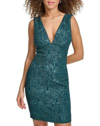 Siena Jewelry - Floral Stretch Jacquard Minidress - Lyst
