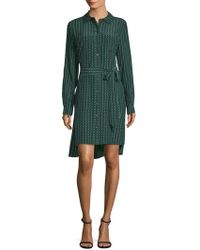 Diane von Furstenberg Prita Printed Shirtdress - Green