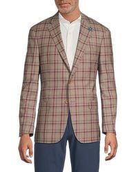 Hart Schaffner Marx - Plaid Wool Two-Button Sport Coat - Lyst