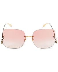 Alexander McQueen - 63mm Butterfly Embellished Sunglasses - Lyst