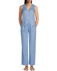 Saks Fifth Avenue - 100% Linen Vest - Lyst