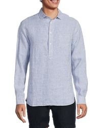 Swims - Amalfi Striped Linen Popover Shirt - Lyst