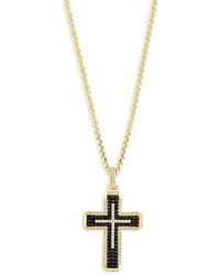 Effy - 14K & 0.55 Tcw Diamond Cross Pendant Necklace - Lyst