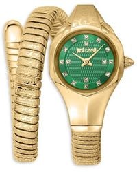 Just Cavalli - Ip Goldtone Stainless Steel & Crystal Wrap Watch/22Mm - Lyst