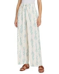 Splendid - Floral Drawstring Wide-Leg Pants - Lyst